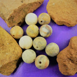 Ronde 8 - Agate folle naturelle mat (10 pces) 