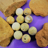 Ronde 8 - Agate folle naturelle mat (10 pces) 