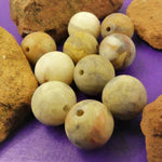 Ronde 8 - Agate folle naturelle mat (10 pces) 