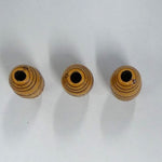 Perle ovale acrylique en imitation bois - (10 pces)