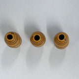 Perle ovale acrylique en imitation bois - (10 pces)