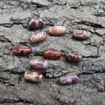 Perle en bois naturel, ovale et imprimée - (20 pces)