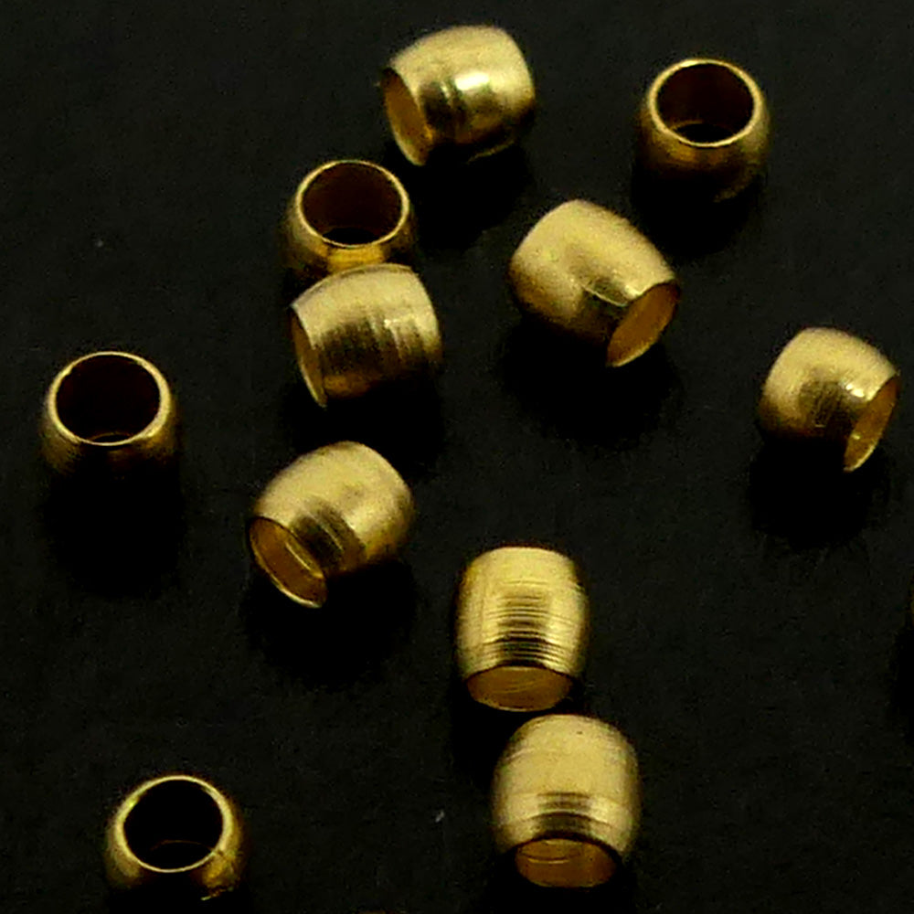 Perle à écraser - Dorée 1.3 mm