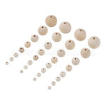 Ronde 8 - Perles en bois naturel sans plomb (10 pces)
