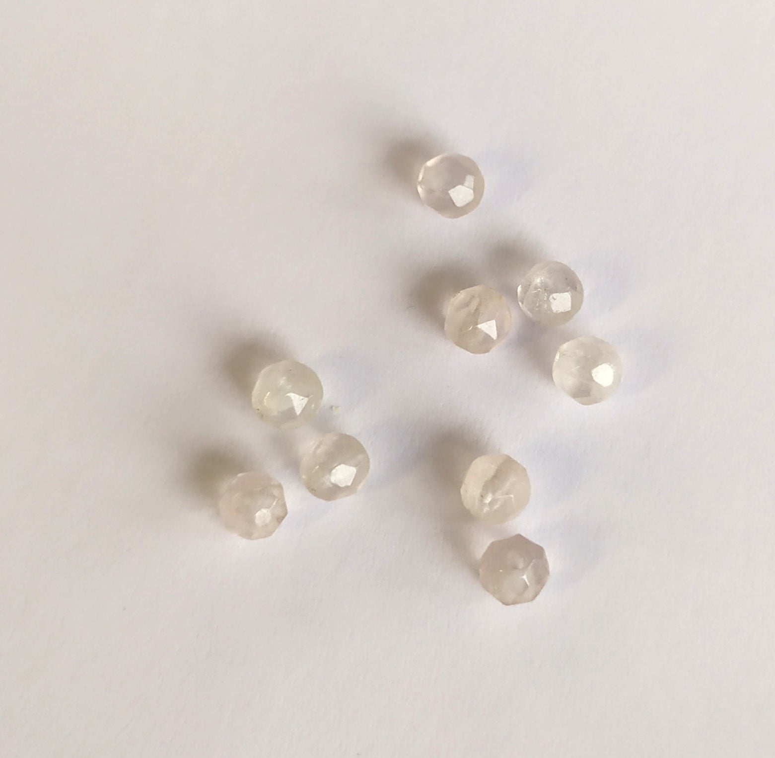 Perle à facettes en quartz rose - (100 pces)