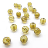 Perle de Verre ronde transparente 6 - Olive (10 pces)