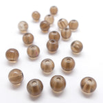 Perle de Verre ronde 6 - Smoke Amber (10 pces)