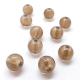 Perle de Verre ronde transparente 8 - Smoke Amber (10 pces)