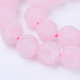 Ronde 8 - Quartz rose naturelle givrée - (10 pces)