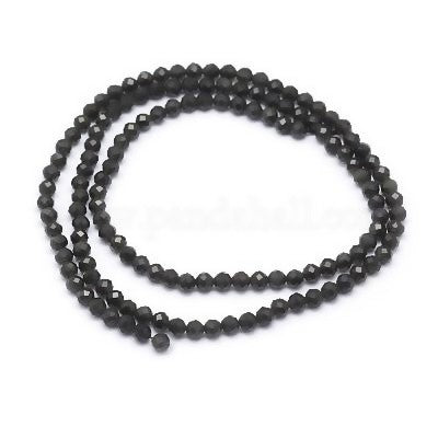 Ronde 2- Facettée - Obsidienne (10 pces) 