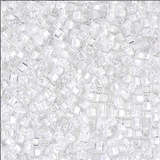 Perle carrée - Blanc cristal doublée (1.8mm)