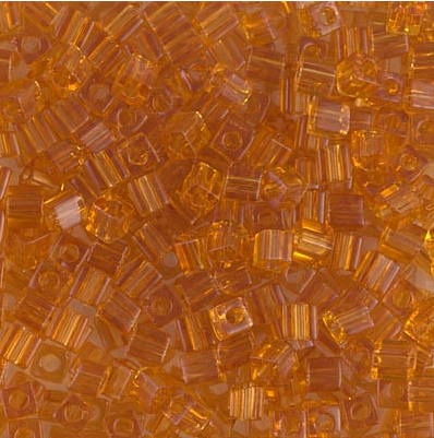 Perle carrée Miyuki Topaze Transparente (3mm)