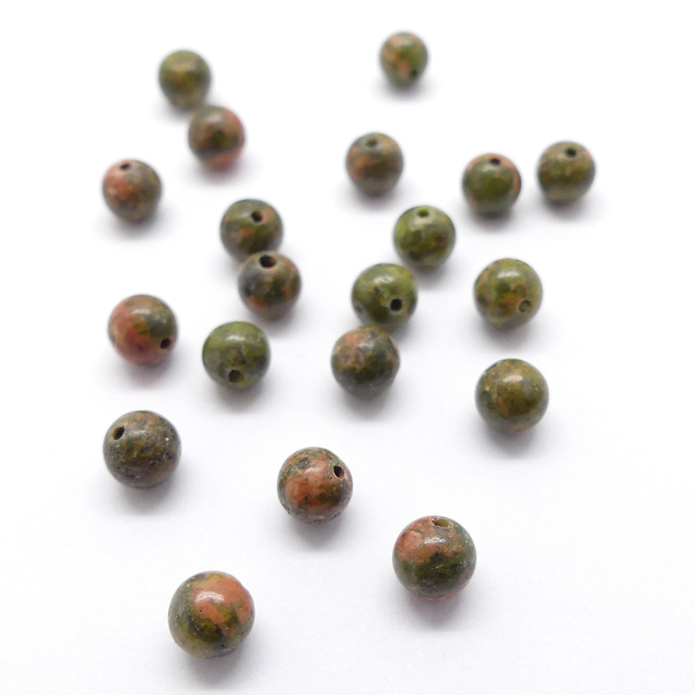 Ronde 4 - Unakite (10 pces)