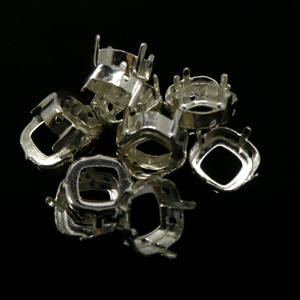 Sertissage carré argenté 12 mm (1 pce)