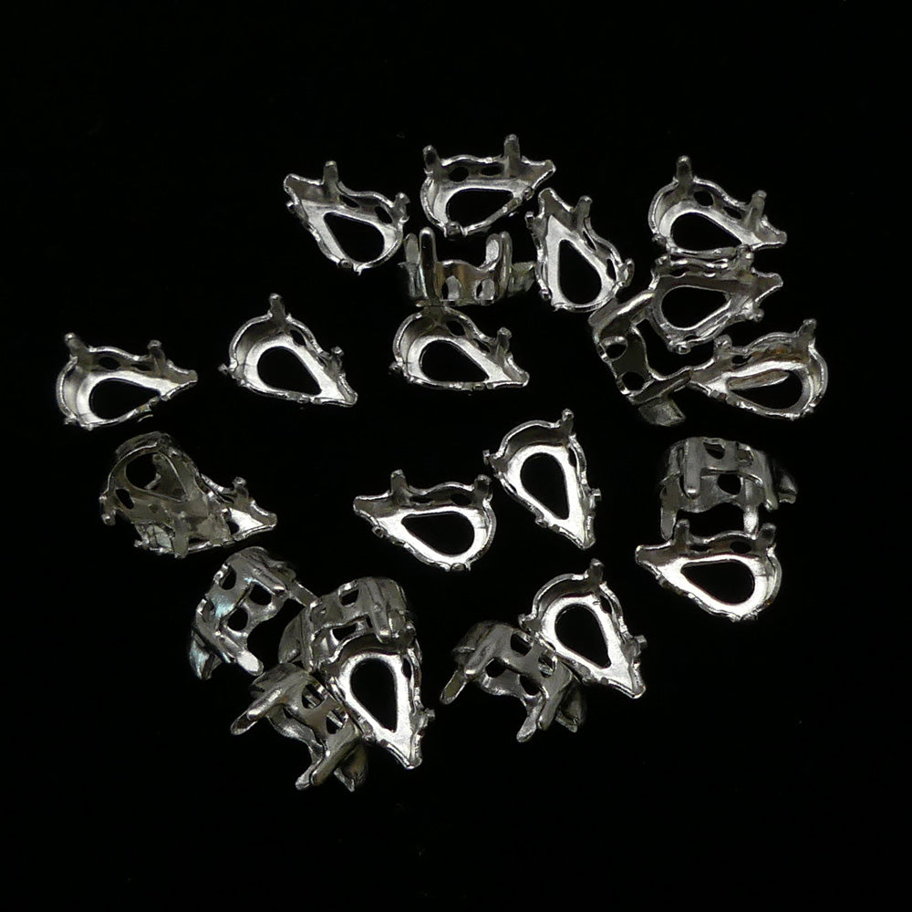 Sertissage poire 8 x 4.8 mm - Argenté  (1 pce)