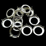 Sertissage rond Rivoli argenté 14 mm (1 pce)