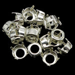 Sertissage Swarovski rond  8 mm - Argenté (1 pce)