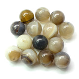 Ronde 10 - Agate naturelle Botswana (5 pces)