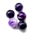 Ronde 10 - Agate naturelle rayée Indigo (5 pcs )
