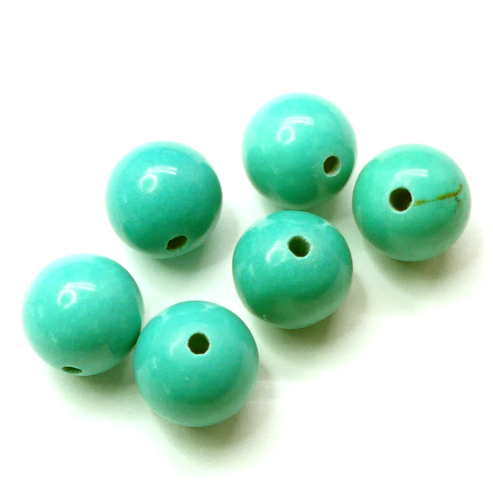 Ronde 10 - Jade Mashan turquoise  foncé ( 5 pes )