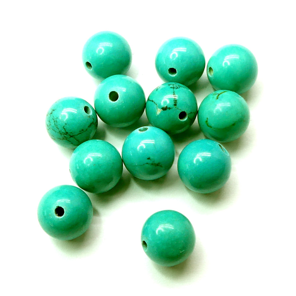 Ronde 10 - Jade Mashan turquoise  foncé ( 5 pes )