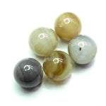 Ronde 12 - Agate naturelle botswana (5 pces)