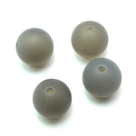Ronde 12 - Agate naturelle givré gris (5 pces)