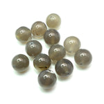 Ronde 12 - Agate naturelle gris (5 pces)