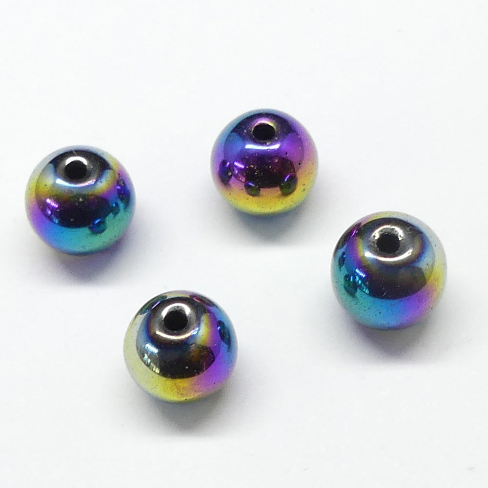 Ronde 8 - Hematite Synthétique Multicouleur (10 pces)