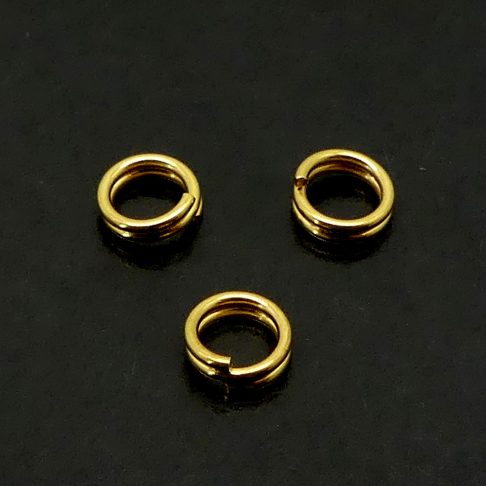 Anneau fendu or 5 mm (10 pces)