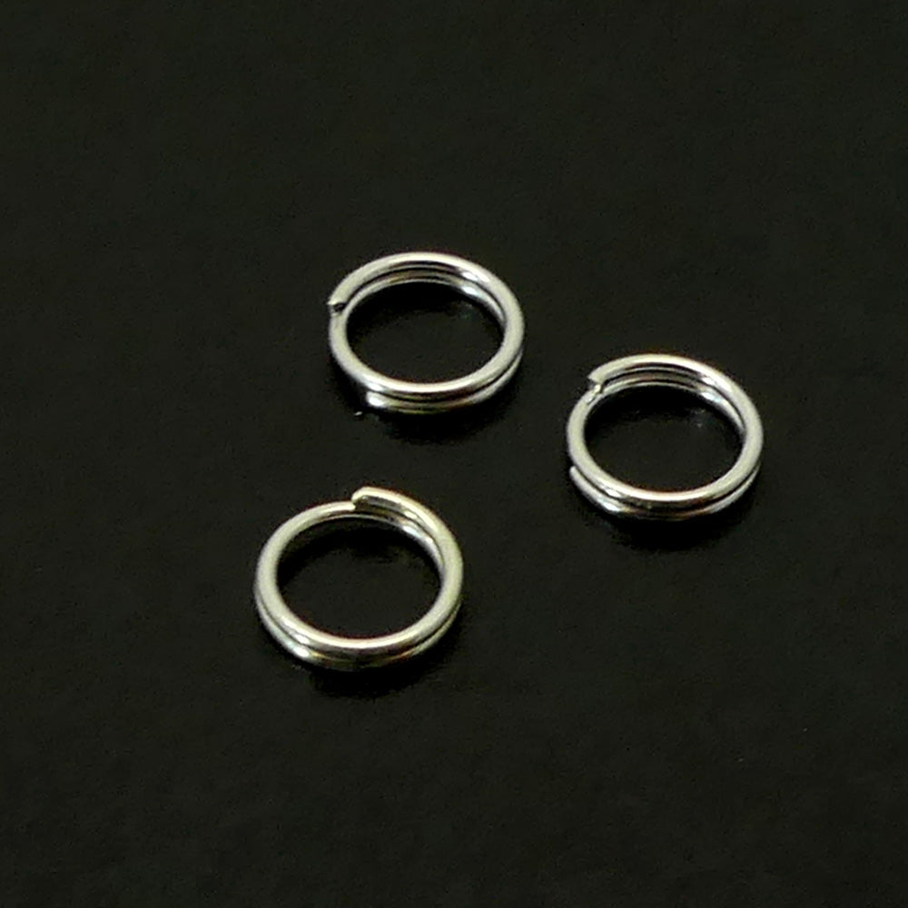 Anneau fendu en argent 6 mm (10 pces)