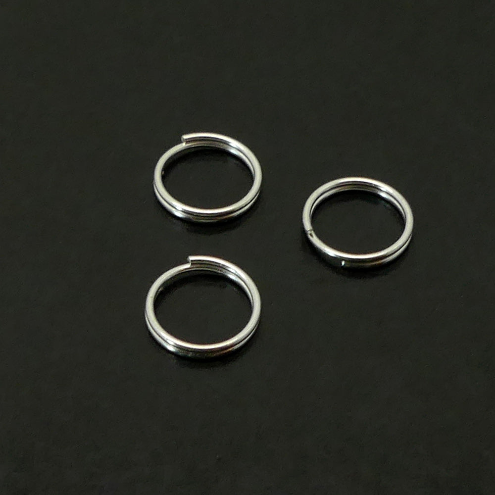 Anneau fendu en argent 8 mm (10 pces)