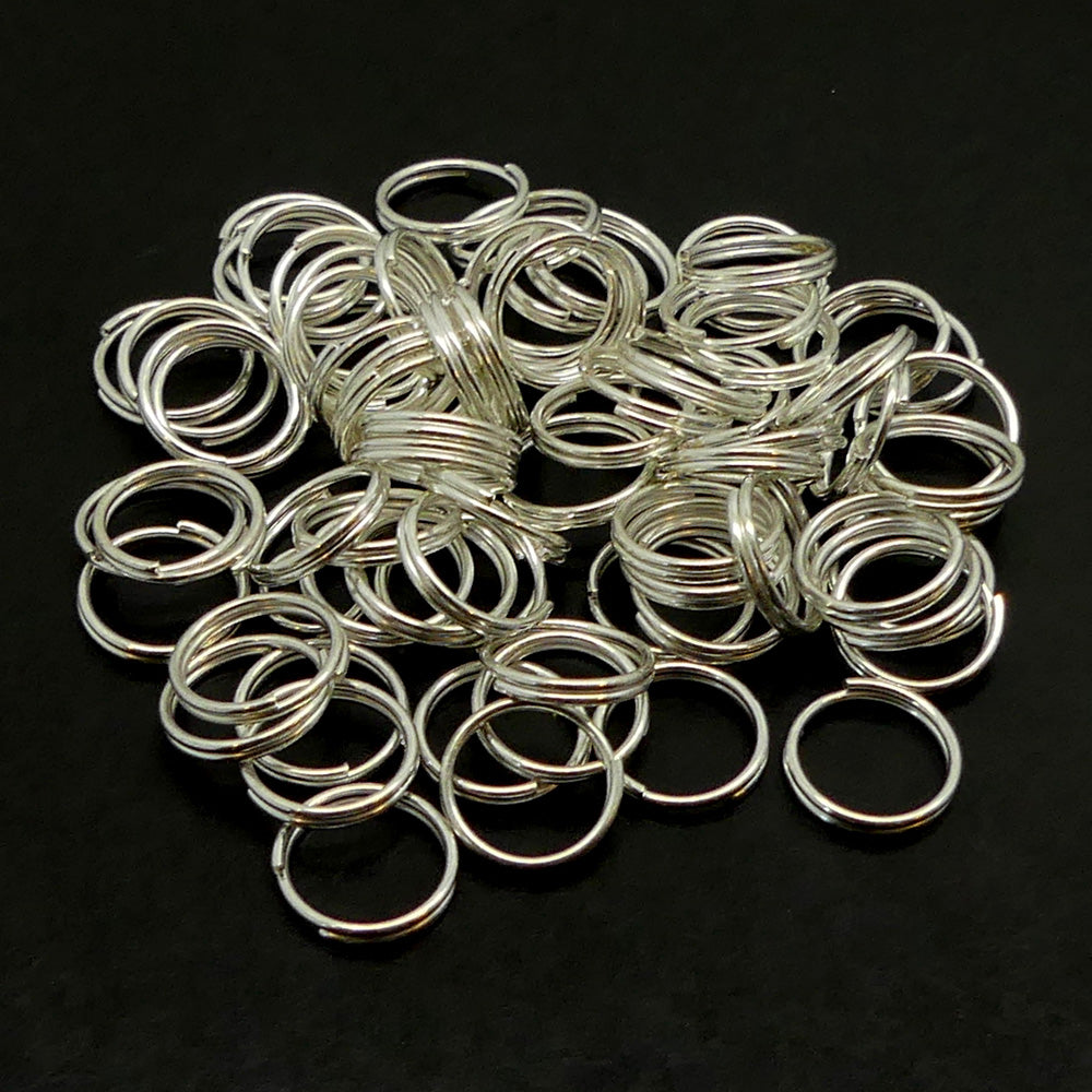 Anneau fendu en argent 8 mm (10 pces)