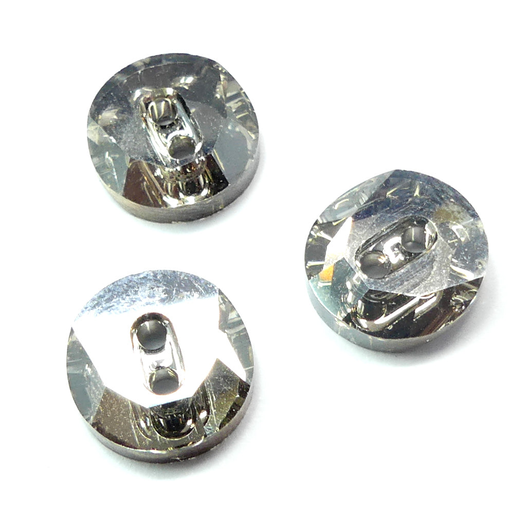 Bouton rond asymétrique 12 - Diamant Noir (1 pce)