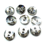Bouton rond asymétrique 12 - Diamant Noir (1 pce)