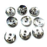 Bouton rond asymétrique 12 - Diamant Noir (1 pce)