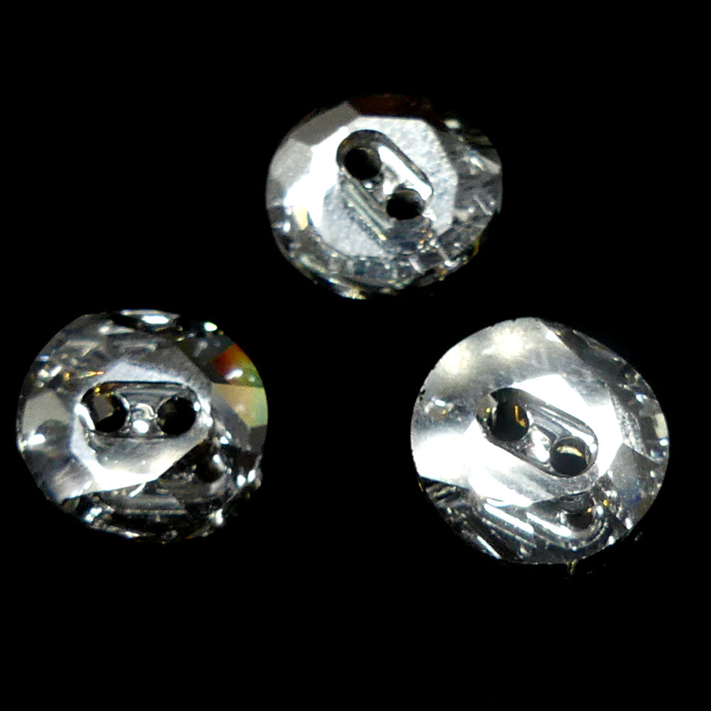 Bouton rond asymétrique 12 - Cristal CAL (1 pce)