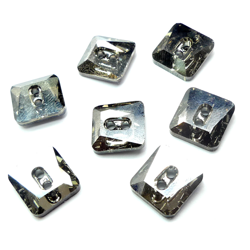 Bouton carré asymétrique 12 - Black Diamond (1 pce)