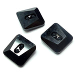 Bouton carré asymétrique 12 - Jet (1 pce)