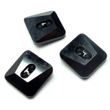 Bouton carré asymétrique 12 - Jet (1 pce)