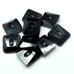 Bouton carré asymétrique 12 - Jet (1 pce)