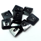 Bouton carré asymétrique 12 - Jet (1 pce)