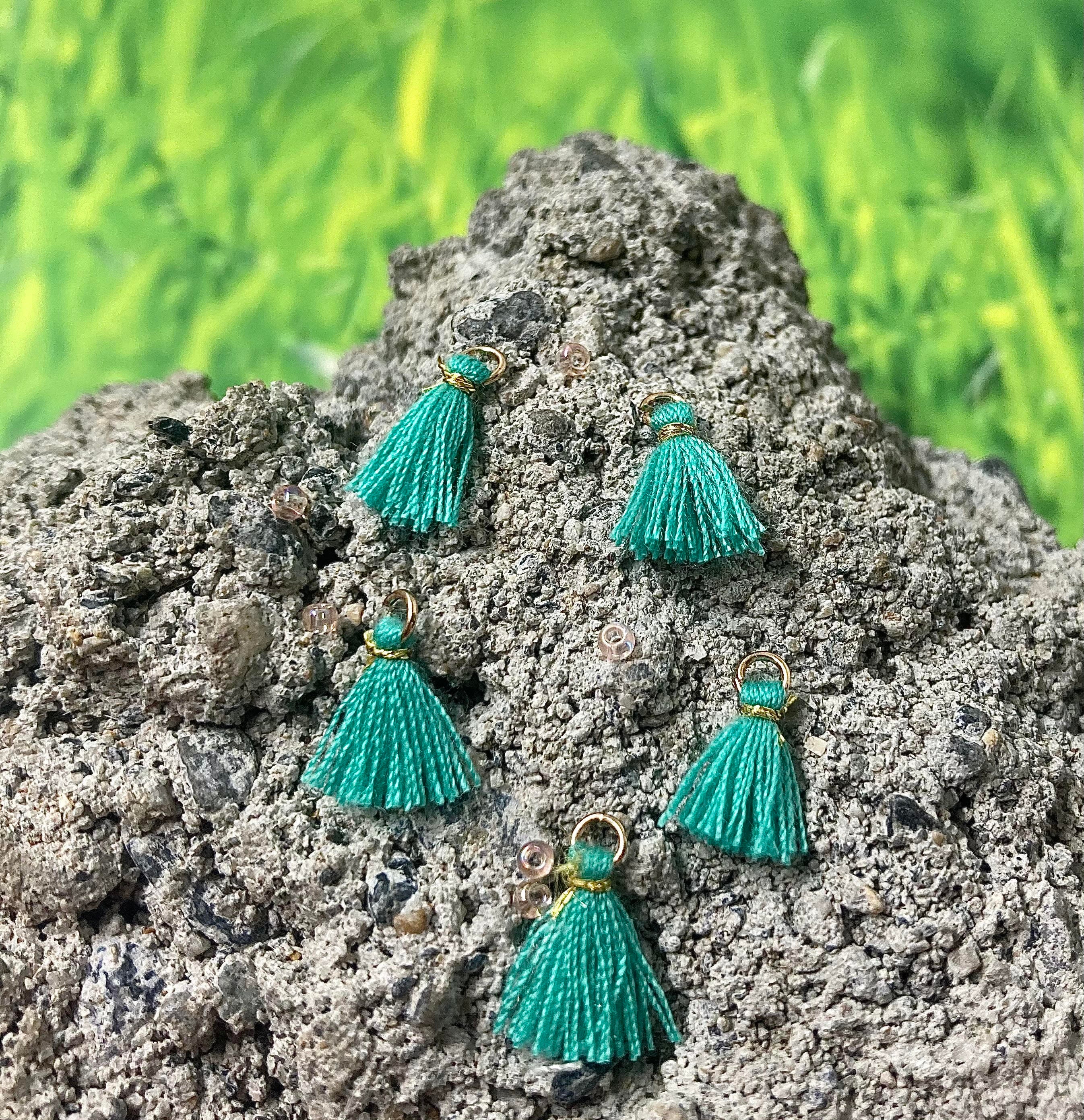 Mini pompon Bleu Turquoise