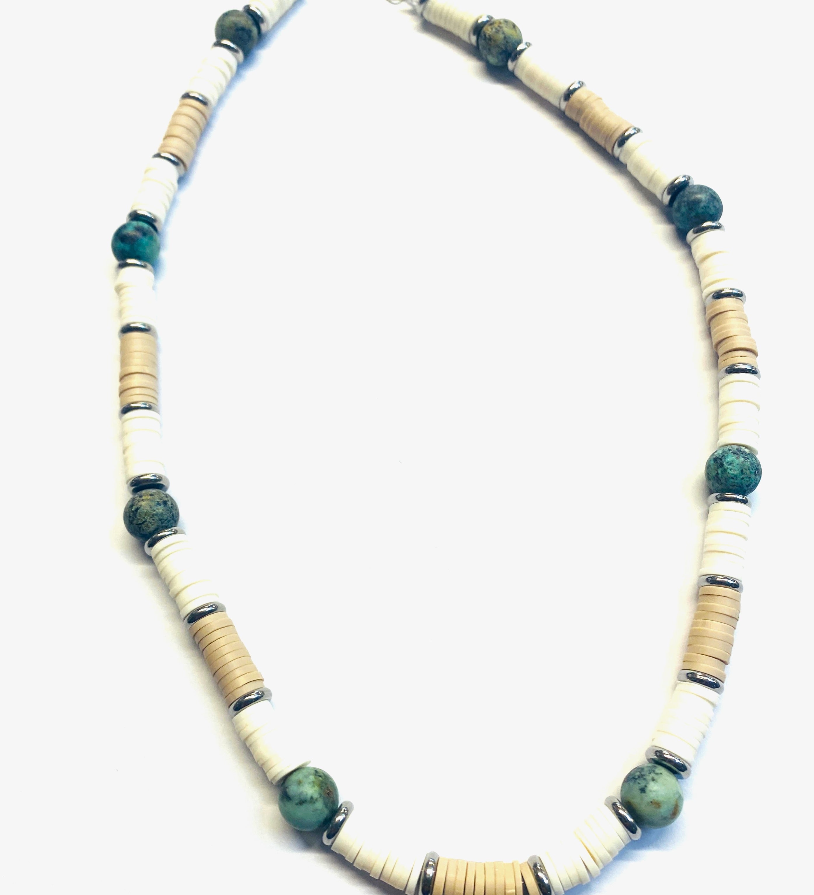 Perles Heishi Vert Olive 5 g ~100 pces)