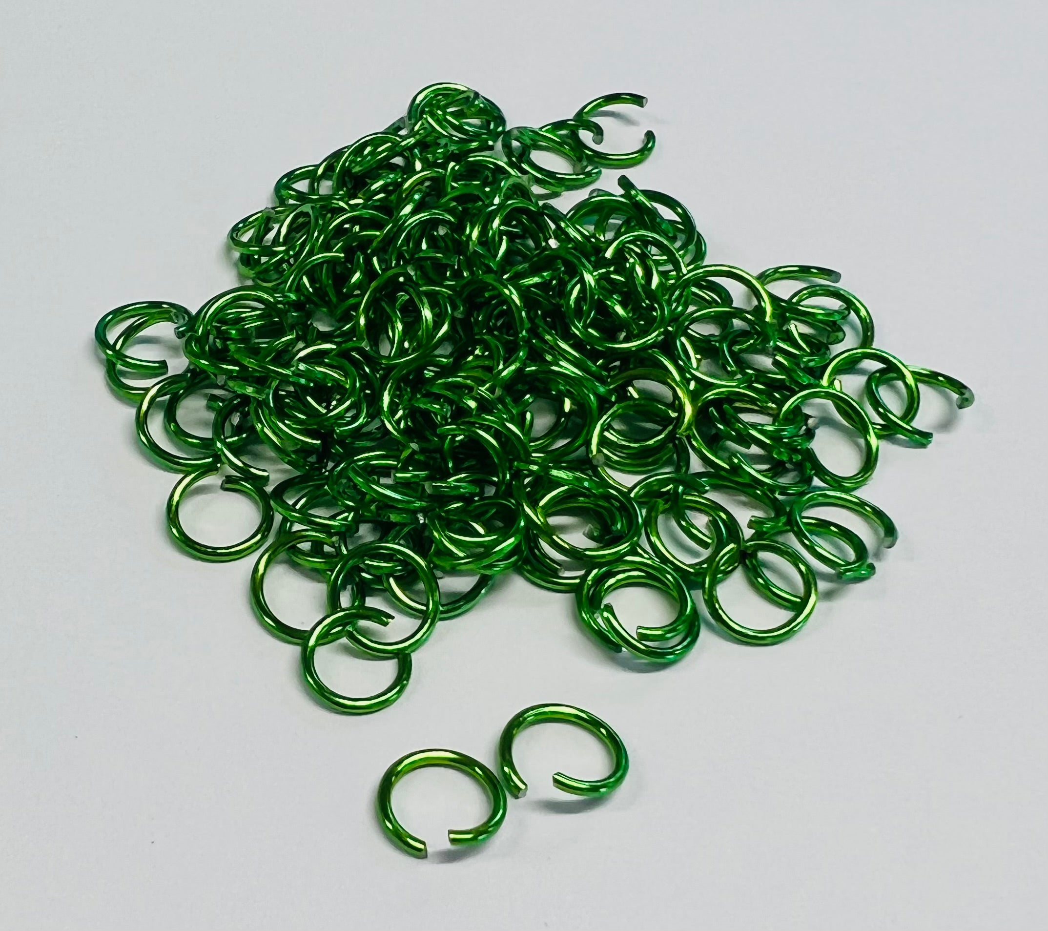 Anneau 20G / 5 mm - Vert Argent (10 pces)