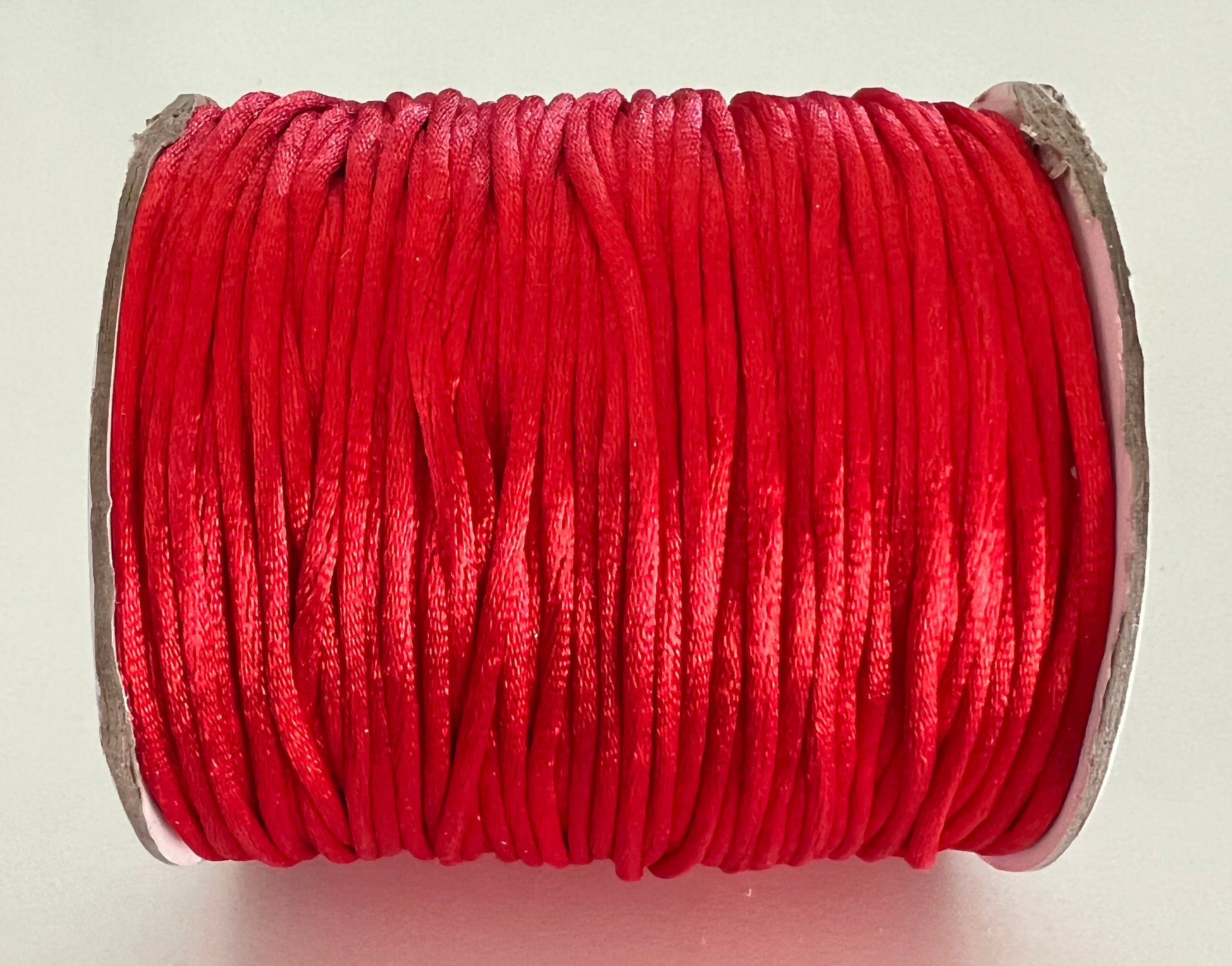 Cordon de Nylon - Rouge 2 mm (au mètre)