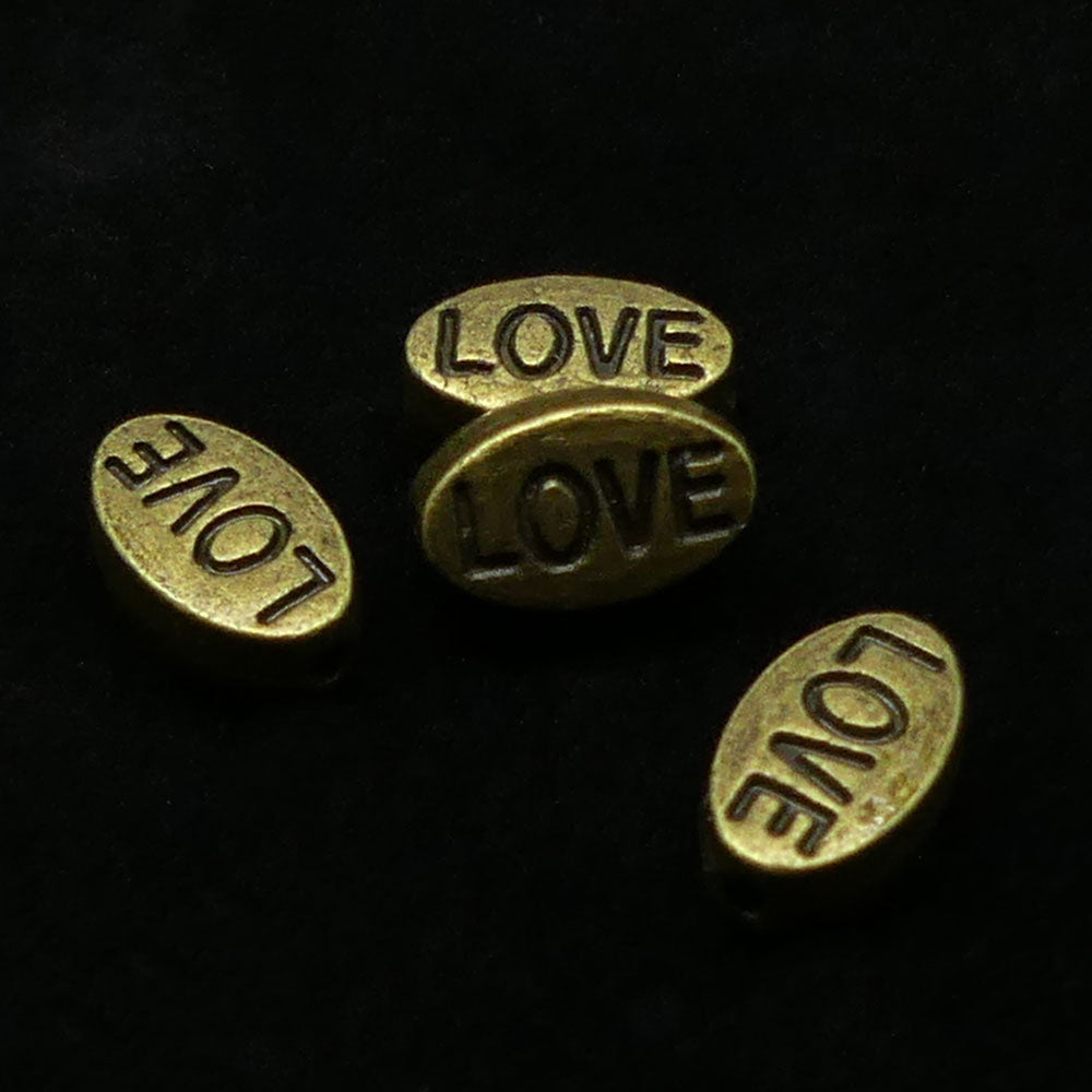 Perle Love 10 mm - Bronze (5 pièces)