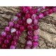 Ronde 10 -  ronde agate rayée naturelle violet / rouge (5 pces)