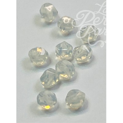 Perles d'opalite, taillées à facettes - (10 pces)